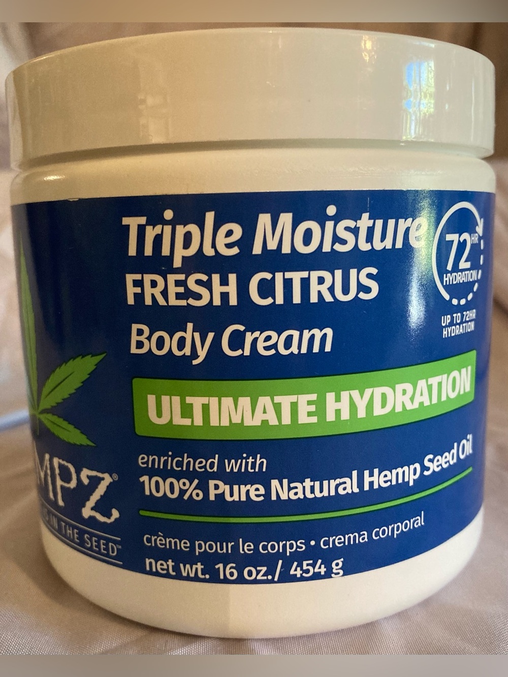 Hempz Triple Moisture Fresh Citrus Body Cream w/ Hemp Seed Oil